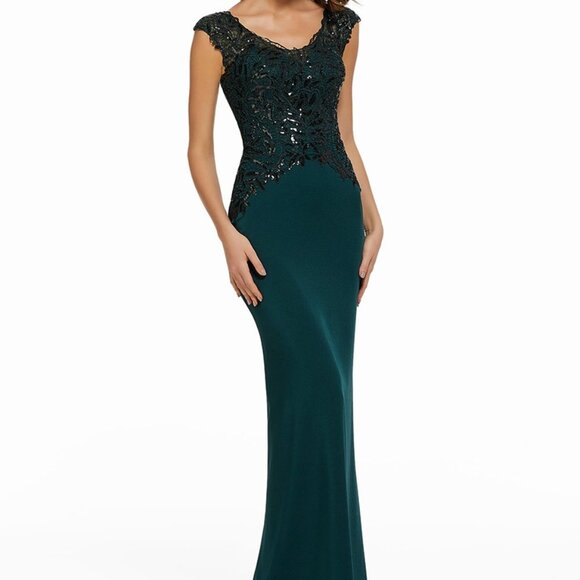 Mori Lee Dresses & Skirts - SALE NWT MGNY by Mori Lee 72014 Lace Appliques Evening Dress Emerald size 4